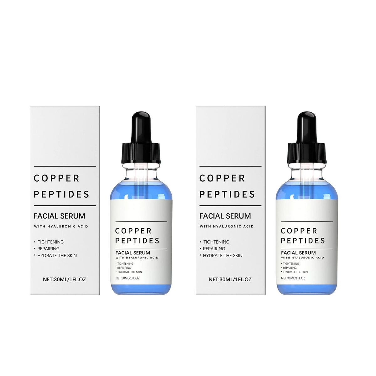 Copper Peptide Serum Anti Wrinkles Aging Tightening Rejuvenating Lifting Firming Moisturizing Brightening Facial Skin Cosmetics