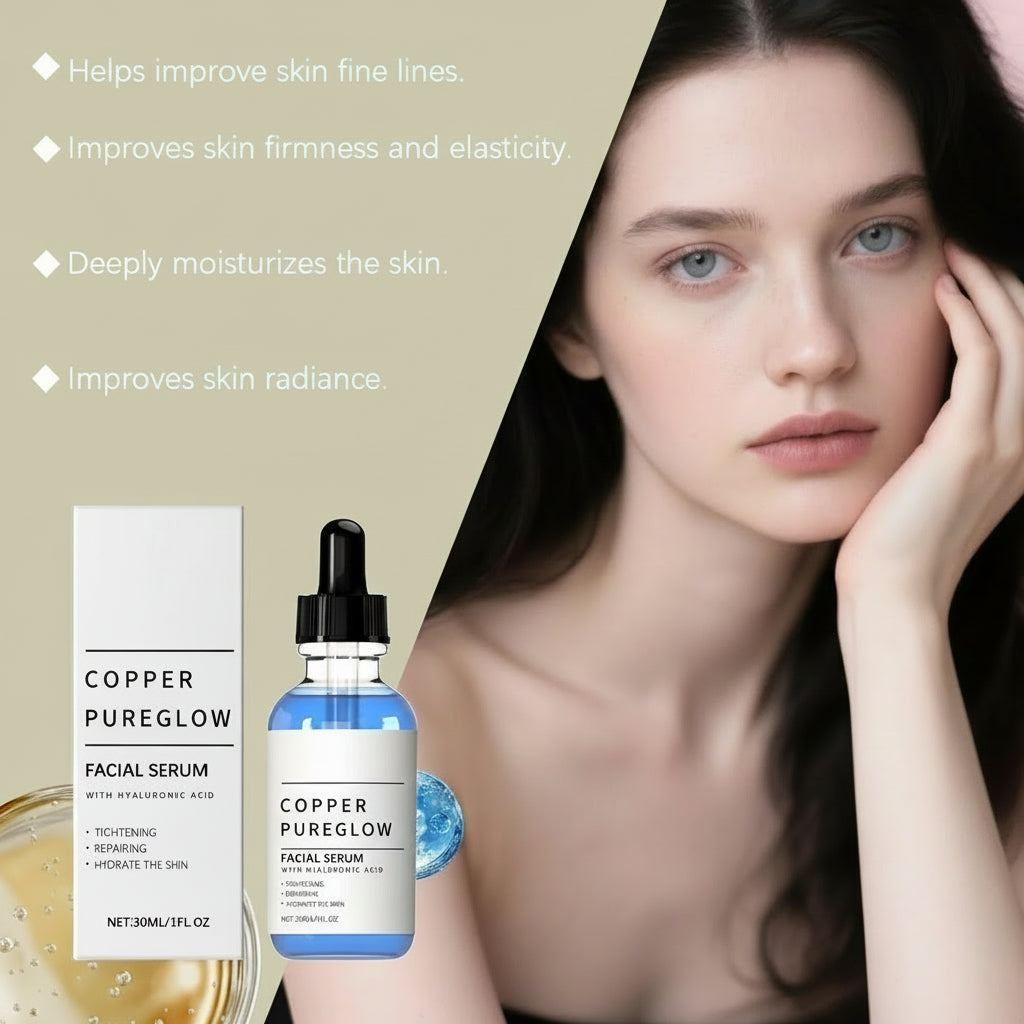 Copper Peptide Serum Anti Wrinkles Aging Tightening Rejuvenating Lifting Firming Moisturizing Brightening Facial Skin Cosmetics